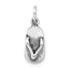 Sterling Silver 3-D Polished & Antiqued Sandal Charm
