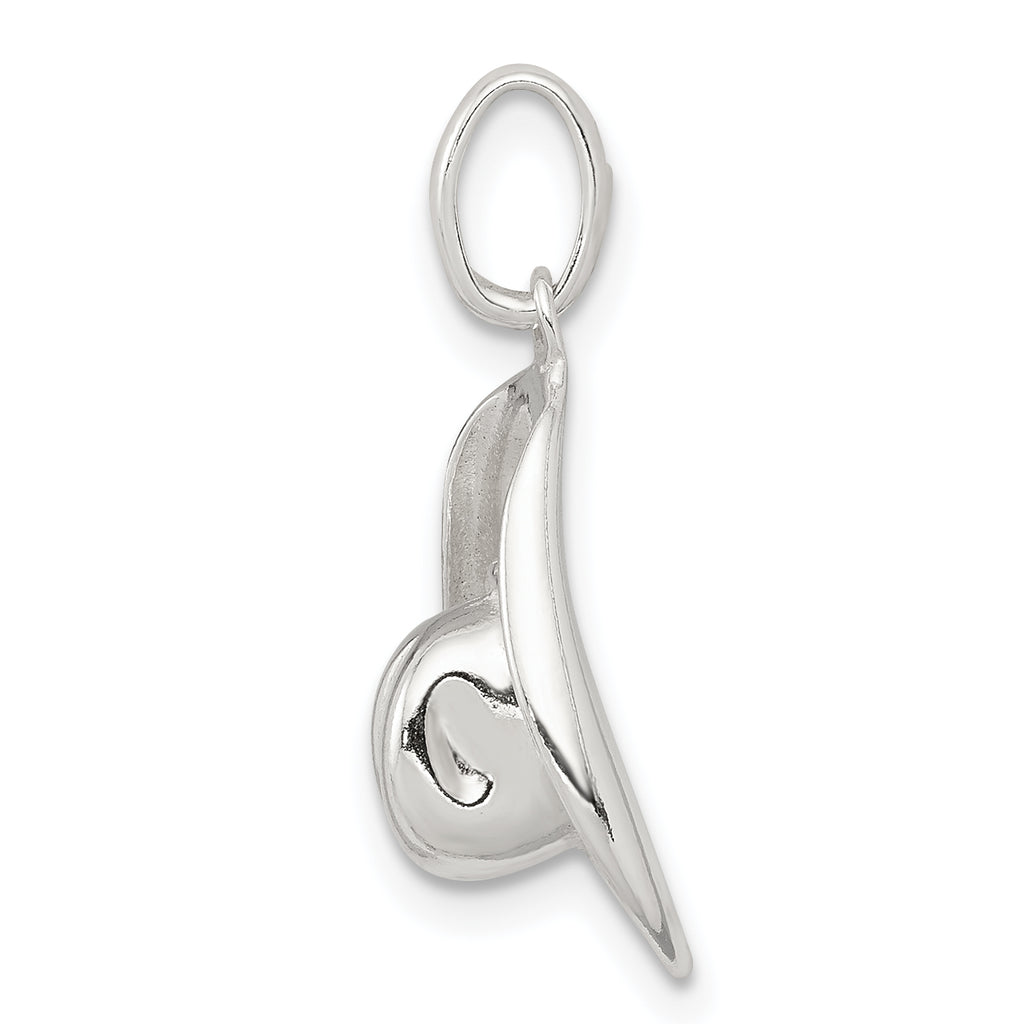 Sophia Jewelers 925 Sterling Silver 3D Cowboy Hat Charm Anti-Tarnish Finish
