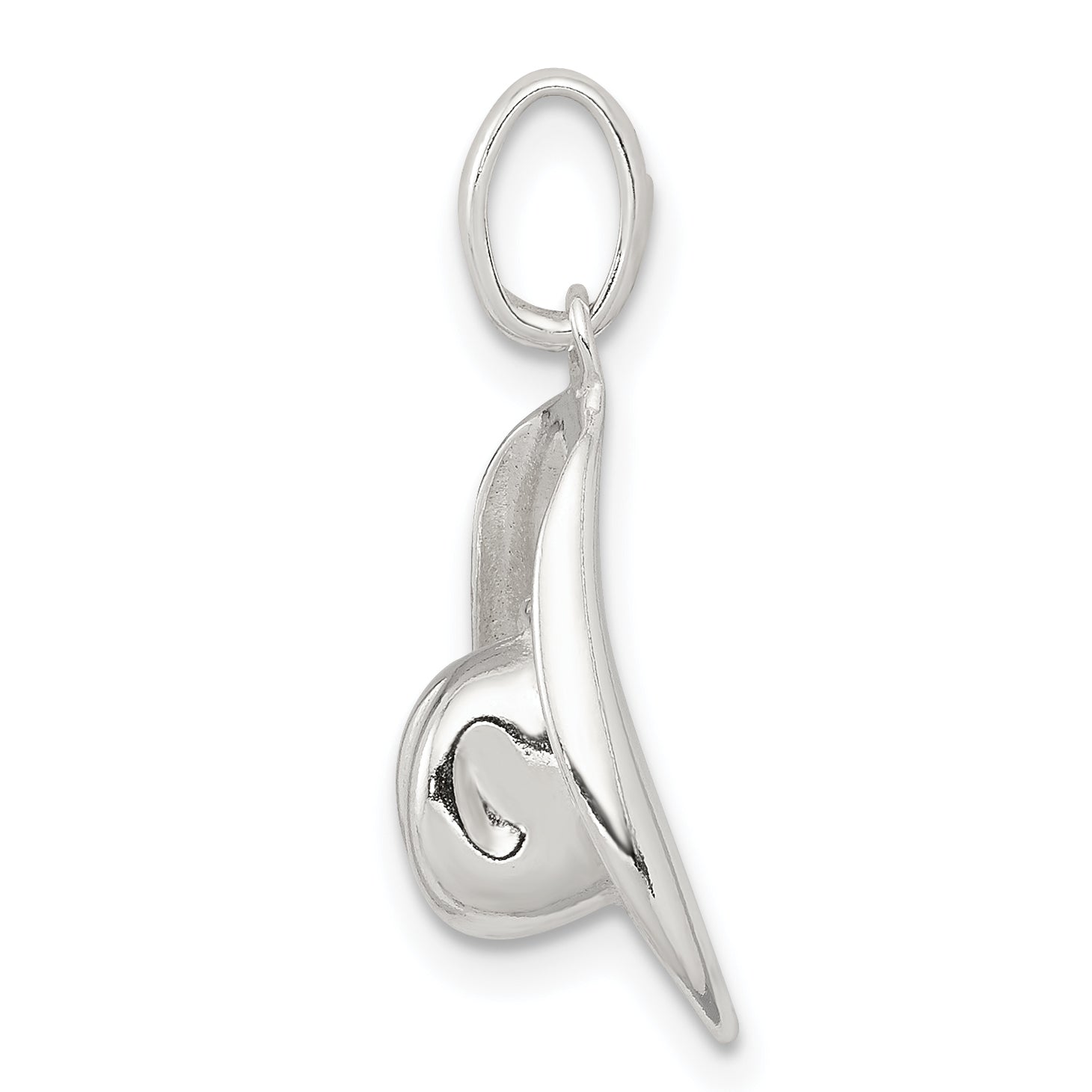 Sophia Jewelers 925 Sterling Silver 3D Cowboy Hat Charm Anti-Tarnish Finish