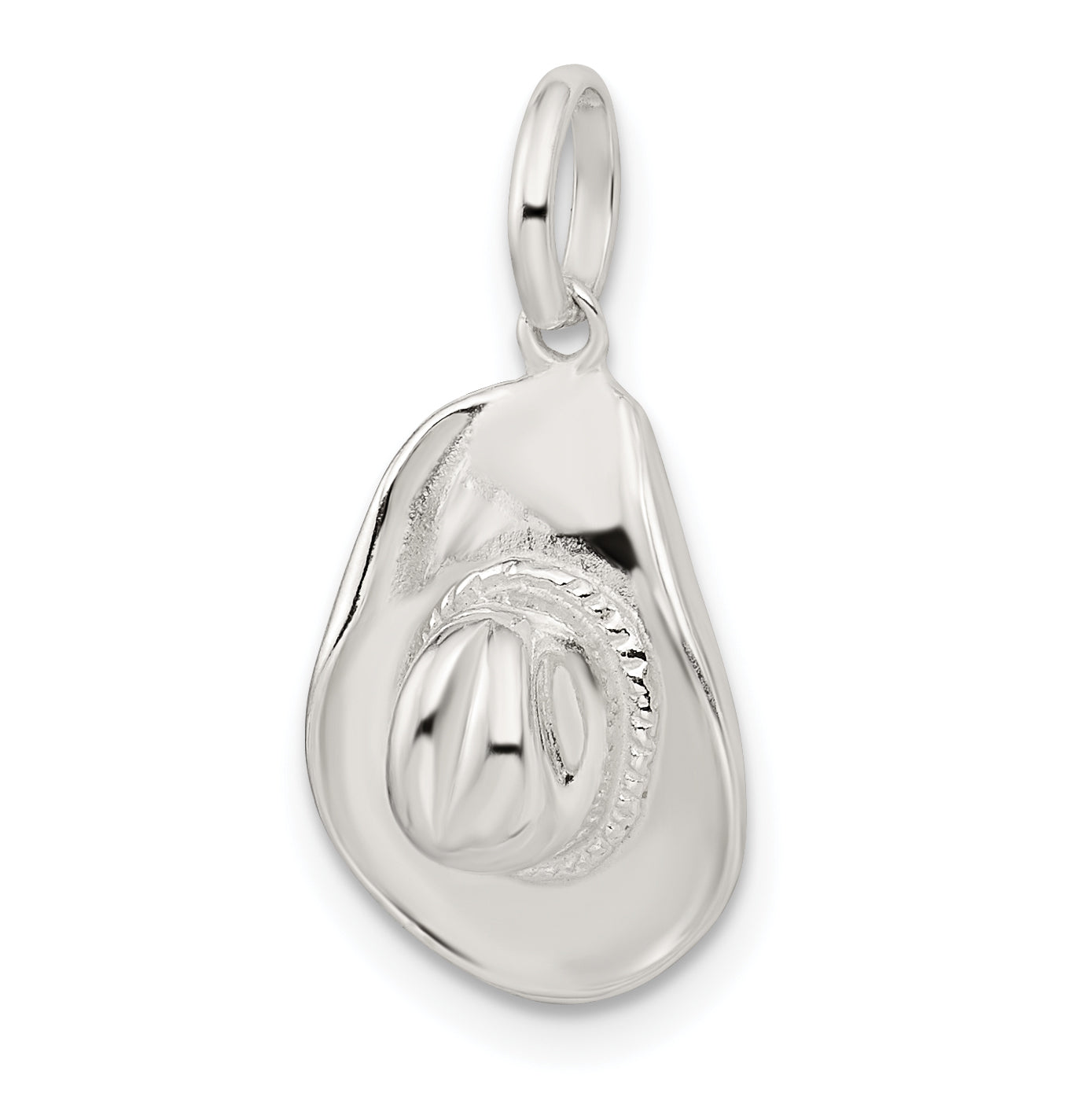 Sophia Jewelers 925 Sterling Silver 3D Cowboy Hat Charm Anti-Tarnish Finish