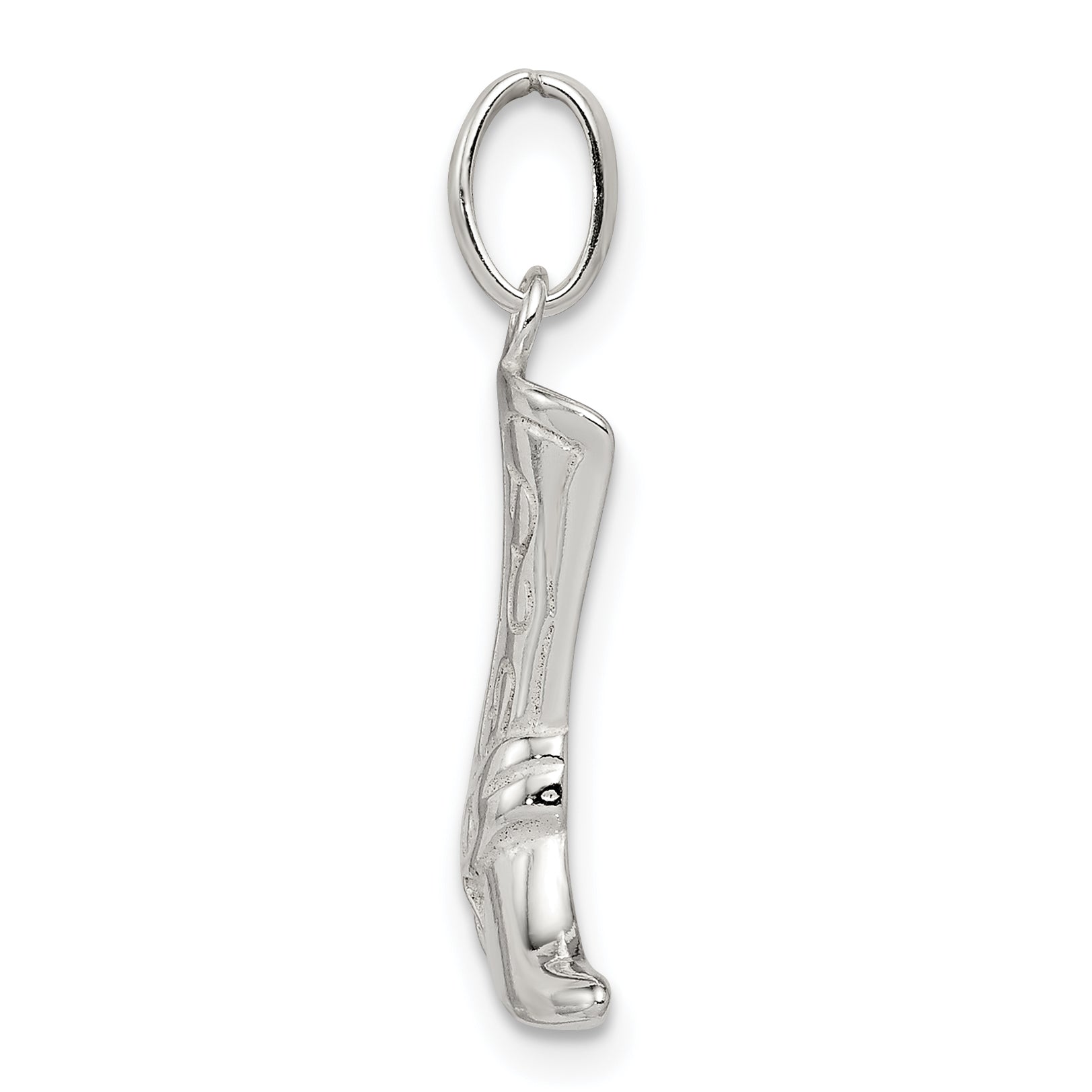Sterling Silver Cowboy Boot Charm with Polished Finish for Men Secondary image