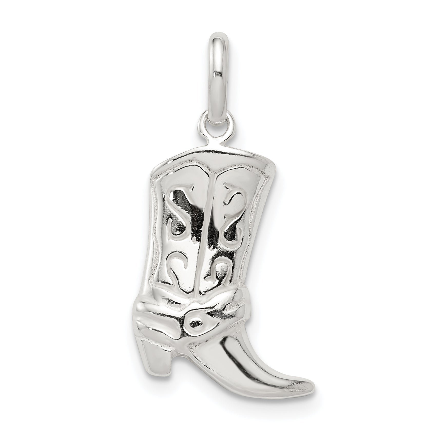 Sterling Silver Cowboy Boot Charm Main image