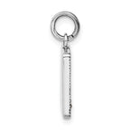 Sterling Silver 925 Times Square Charm with Polished Marcasite Detailing