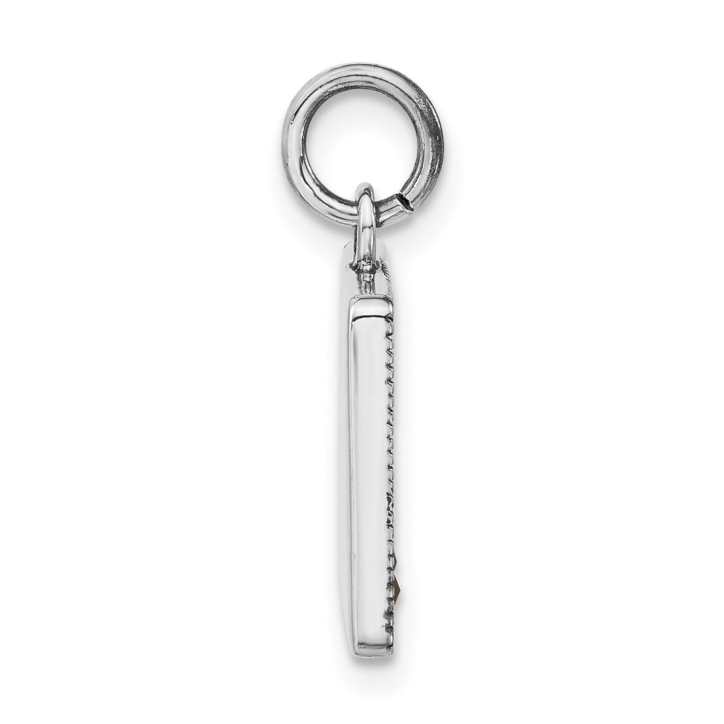 Sterling Silver 925 Times Square Charm with Polished Marcasite Detailing
