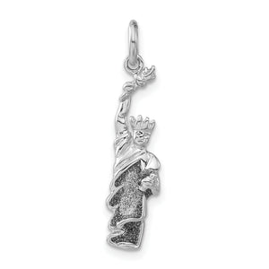 Glitter Enamel Statue of Liberty Charm in Sterling Silver, 30mm - Sophia Jewelers