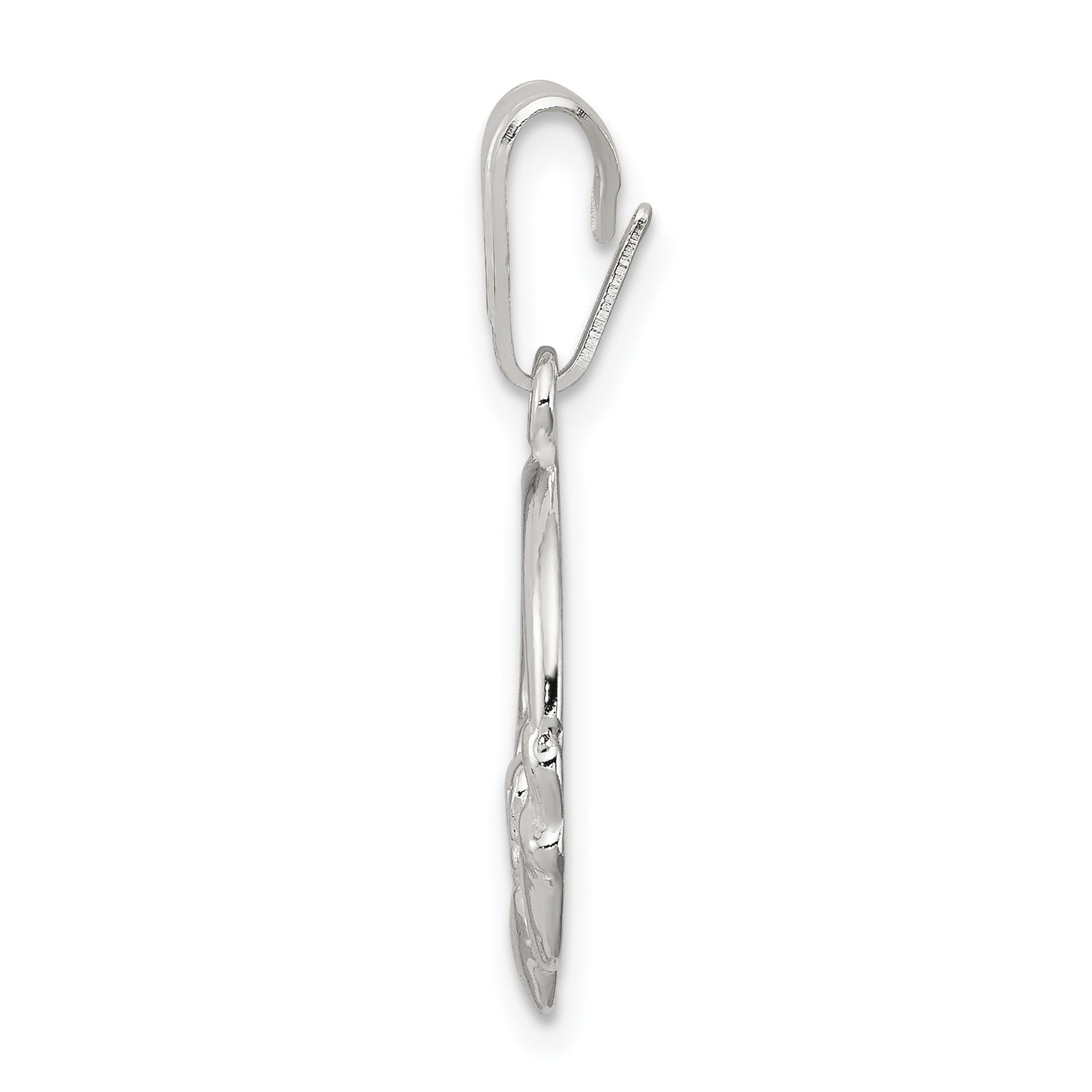 Sterling Silver 925 Claddagh Charm with Polished Anti-tarnish Finish Secondary image