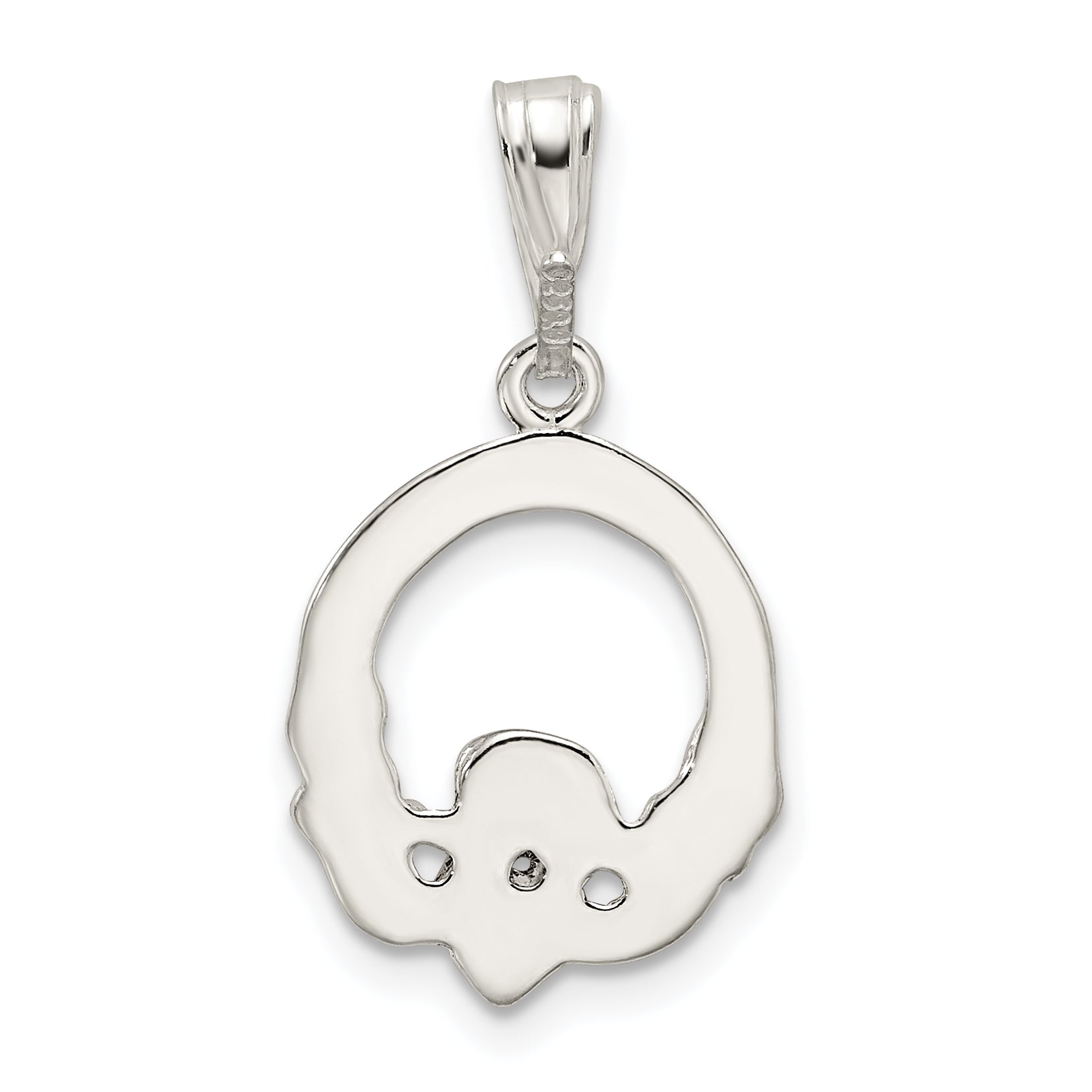 Sterling Silver 925 Claddagh Charm with Polished Anti-tarnish Finish