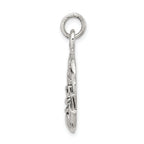 Sterling Silver 925 Men's Antiqued Claddagh Pendant Vintage Elegance