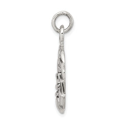 Sterling Silver 925 Men's Antiqued Claddagh Pendant Vintage Elegance