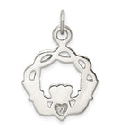 Sterling Silver 925 Men's Antiqued Claddagh Pendant Vintage Elegance