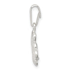 Sophia Jewelers Sterling Silver 4-Leaf Clover Charm with Polished Anti-Tarnish Finish