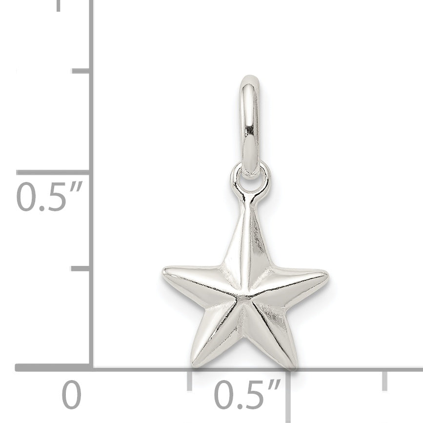 Sophia Jewelers 925 Sterling Silver Star Charm with Anti-Tarnish Solid Design