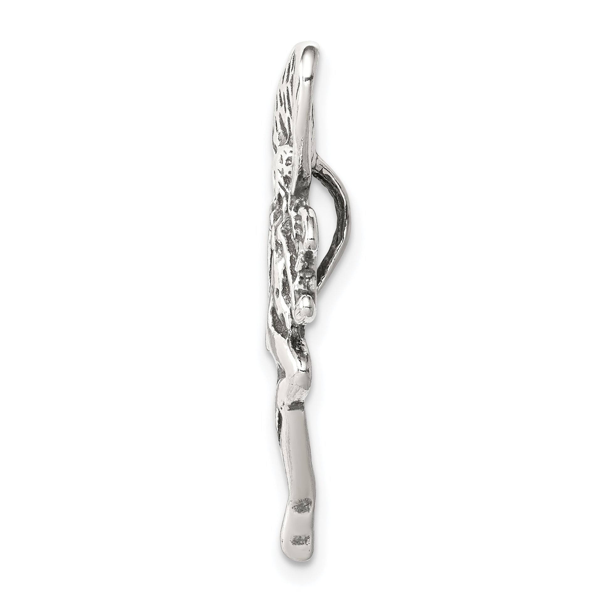 Sophia Jewelers Sterling Silver Antiqued Fairy Pendant Vintage-Inspired Charm