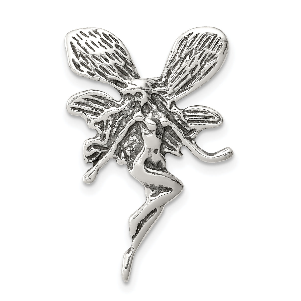 Sterling Silver Antiqued Fairy Chain Slide