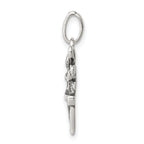 Sterling Silver 925 Fairy Pendant with Antiqued Finish Vintage Charm