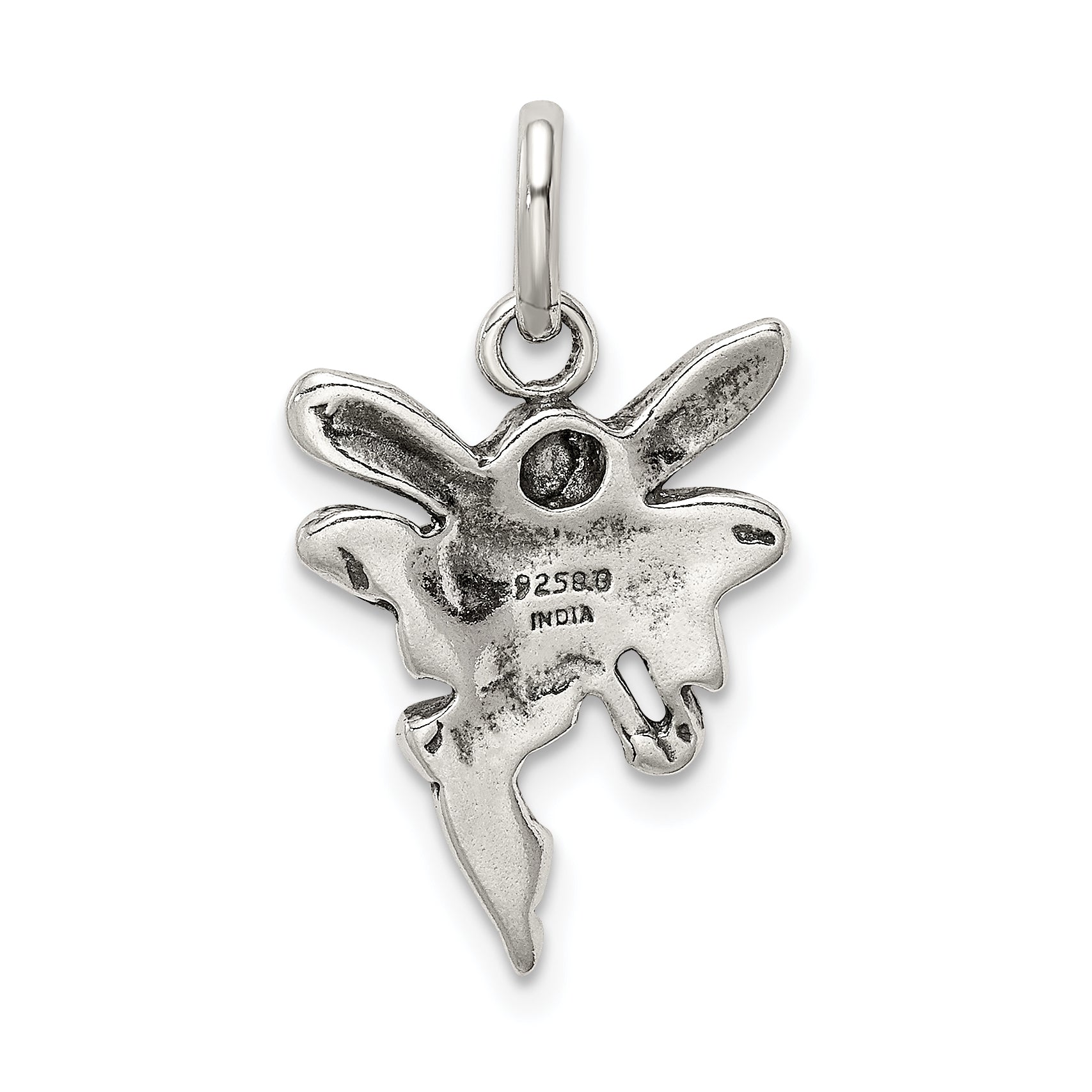 Sterling Silver Antiqued Fairy Pendant