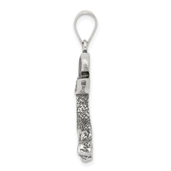 Sterling Silver 925 Antiqued Mermaid Pendant Vintage-Inspired Elegance