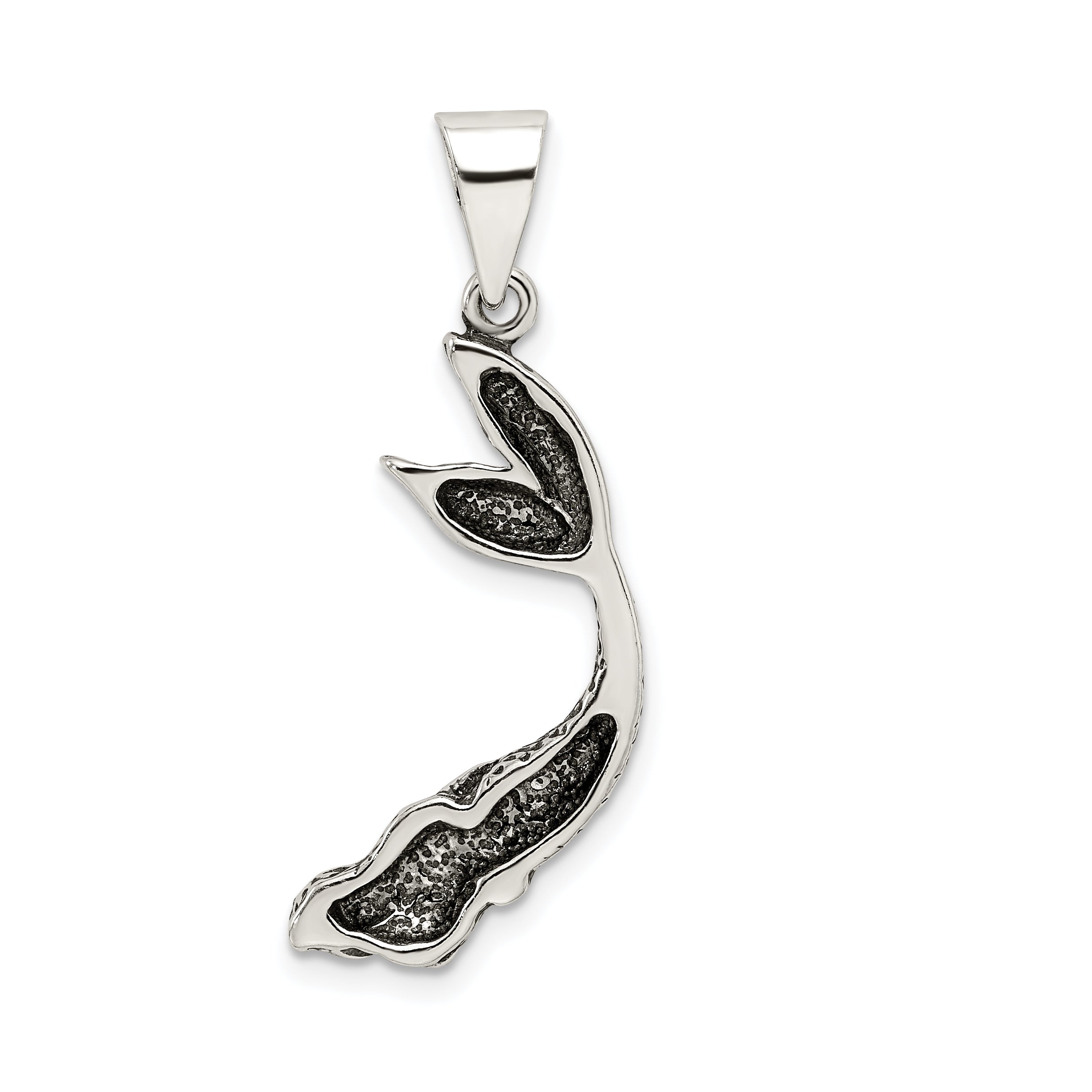 Sterling Silver 925 Antiqued Mermaid Pendant Vintage-Inspired Elegance