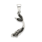 Sterling Silver 925 Antiqued Mermaid Pendant Vintage-Inspired Elegance
