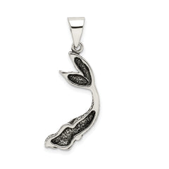 Sterling Silver 925 Antiqued Mermaid Pendant Vintage-Inspired Elegance