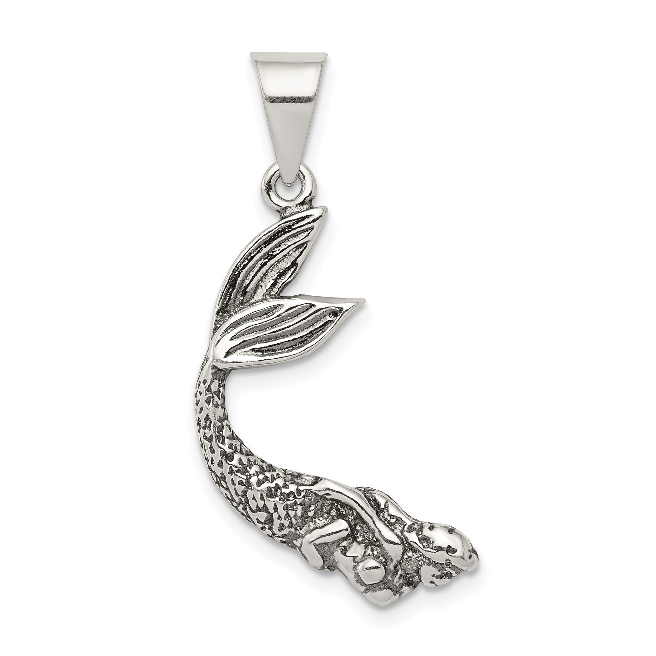Sterling Silver Antiqued Mermaid Pendant Main image