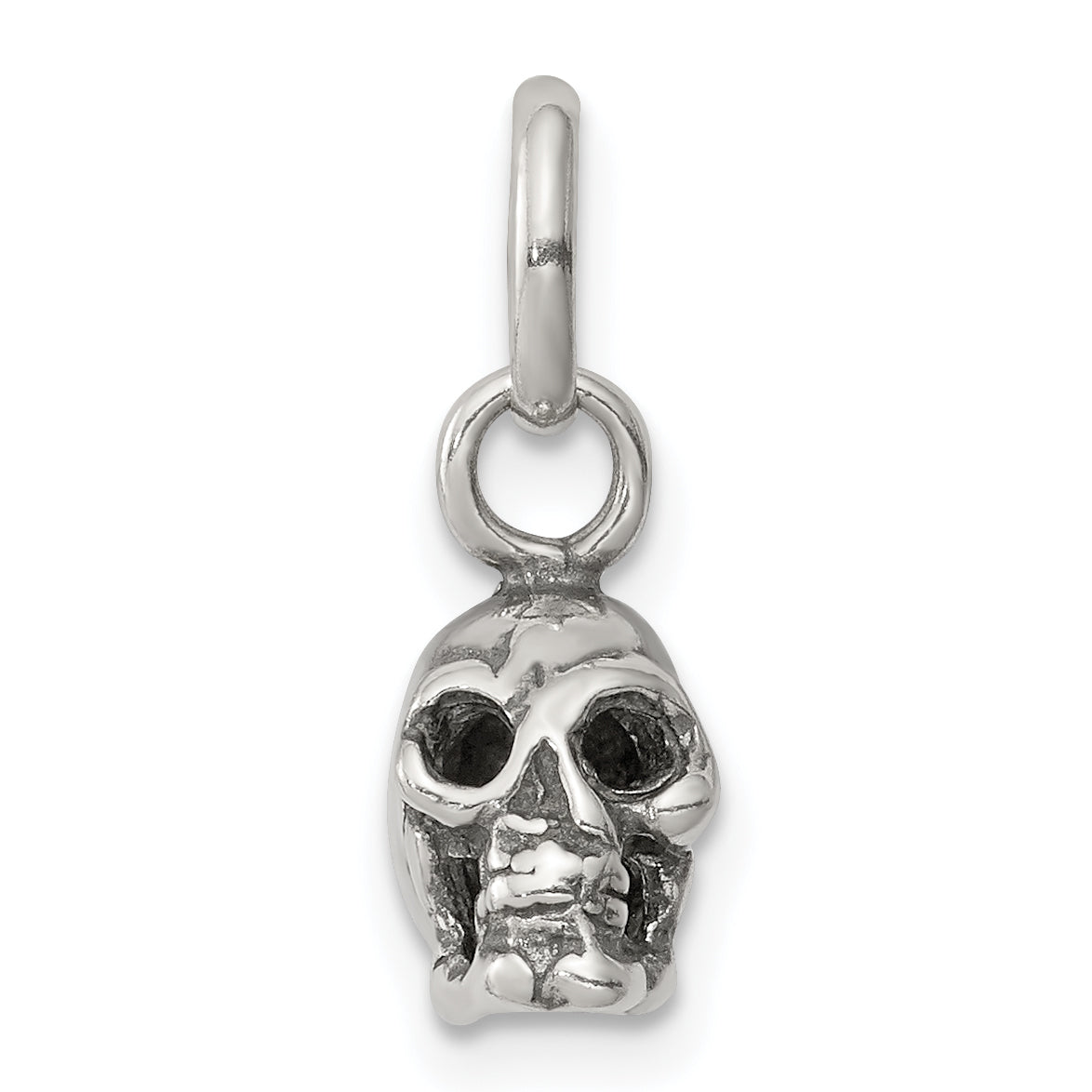 Sterling Silver Antiqued Skull Charm Main image