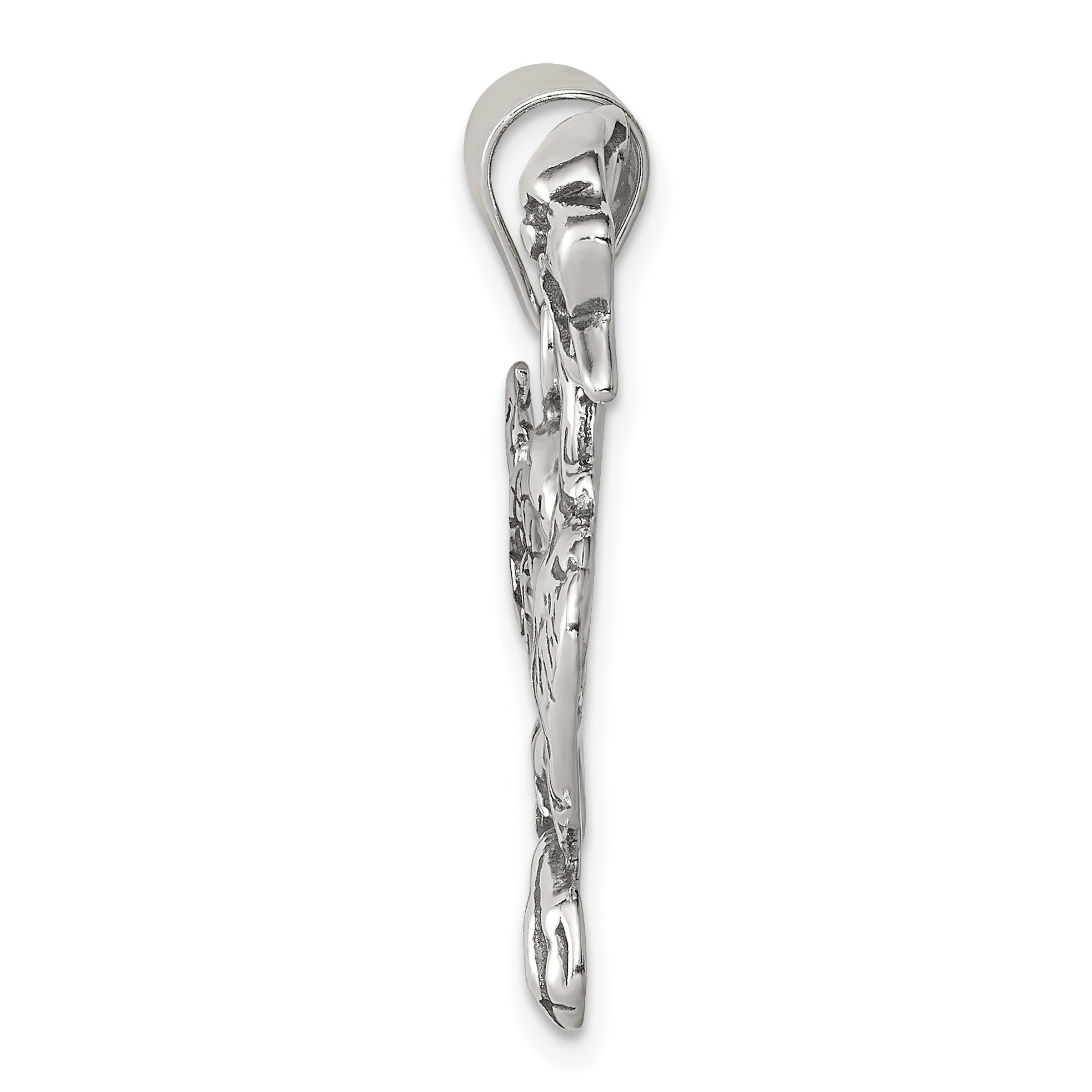Sophia Jewelers Men's Sterling Silver 925 Antiqued Dragon Charm Pendant