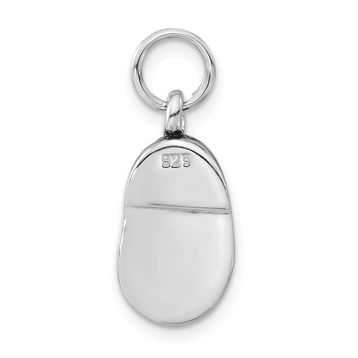 Sterling Silver 925 Enameled Shoe Charm Elegant Jewelry Piece