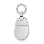 Blue & Red Enameled Shoe Charm in Sterling Silver
