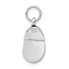 Sterling Silver 925 Enameled Shoe Charm Elegant Jewelry Piece