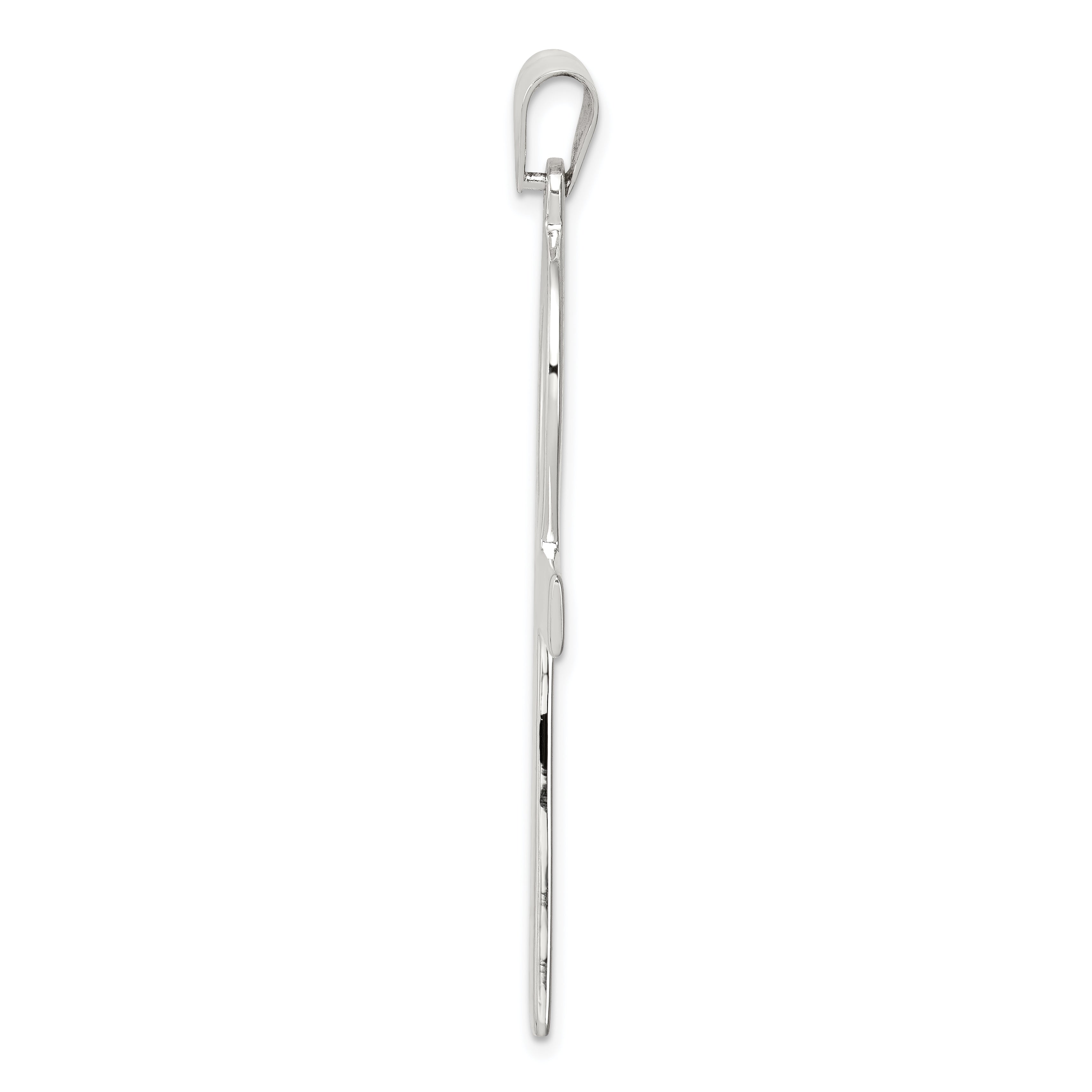Sterling Silver 925 Ankh Cross Pendant Polished Elegant Design