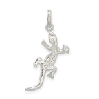 Sterling Silver 925 Lizard Charm with Polished Finish for Men