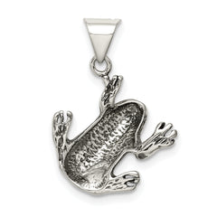 Sterling Silver Antiqued Frog Charm