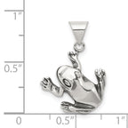 Sterling Silver 925 Frog Charm with Antiqued Finish for Men