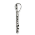 Sophia Jewelers 925 Sterling Silver Antiqued Tiger Charm Pendant
