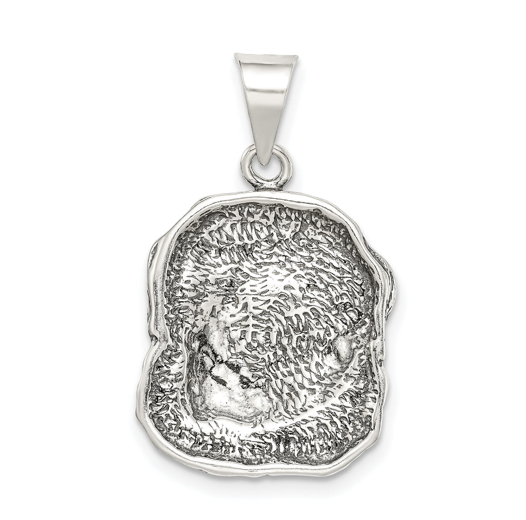 925 Sterling Silver Men's Antiqued Dog Charm Solid Casted Vintage Style