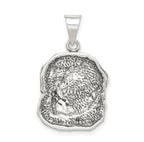 925 Sterling Silver Men's Antiqued Dog Charm Solid Casted Vintage Style