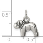 Sterling Silver 925 Dog Charm Casted Solid Elegant Design by Sophia Jewelers