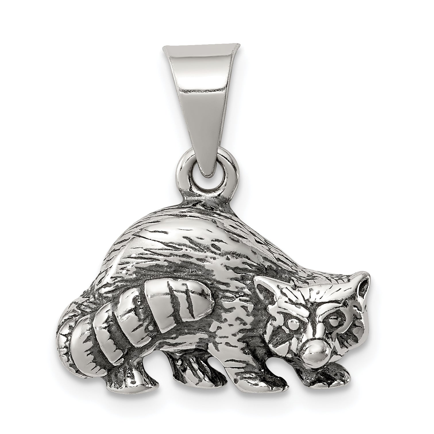 Sterling Silver Antiqued Raccoon Charm Main image