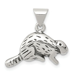 Sterling Silver Antiqued Beaver Charm