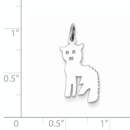 Sophia Jewelers 925 Sterling Silver Cat Charm Elegant Themed Pendant Secondary image