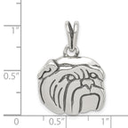 Sophia Jewelers Sterling Silver Men's Bulldog Charm Vintage Cast Design