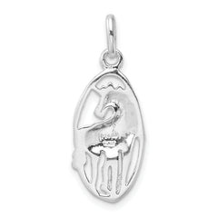 Sterling Silver Unicorn Pendant with Polished Anti-Tarnish Finish
