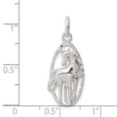 Sterling Silver Unicorn Pendant with Polished Anti-Tarnish Finish