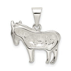 Sophia Jewelers Sterling Silver Donkey Pendant Polished Anti-Tarnish Elegant Charm
