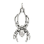 Sterling Silver Antiqued Spider Pendant