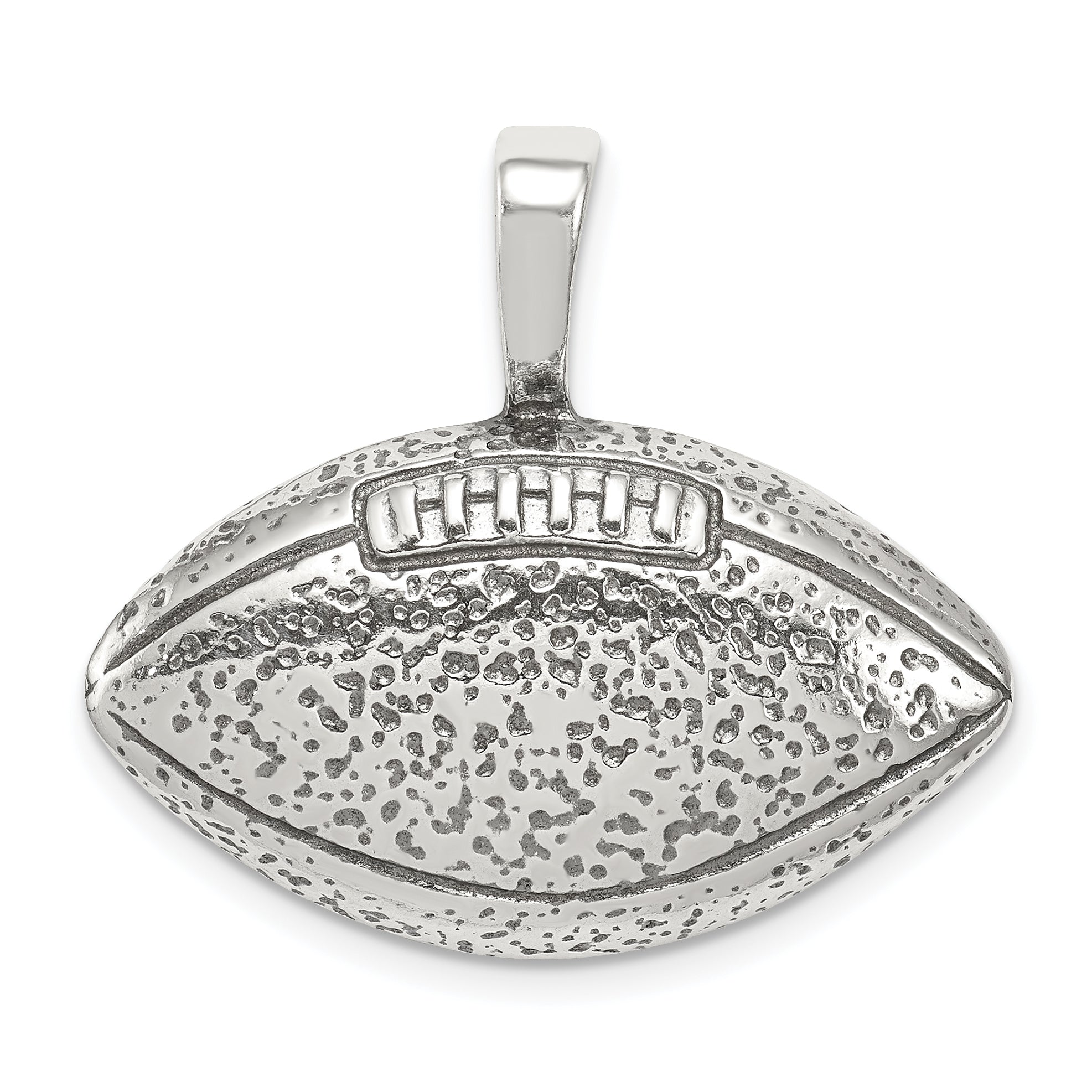 Sterling Silver Antiqued Football Pendant Main image