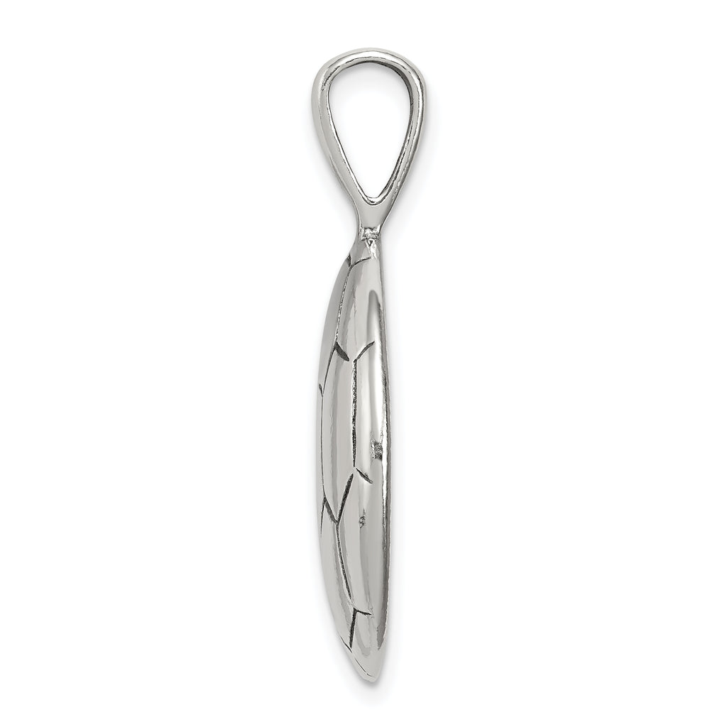 Sterling Silver 925 Men's Soccer Ball Pendant Polished Antique