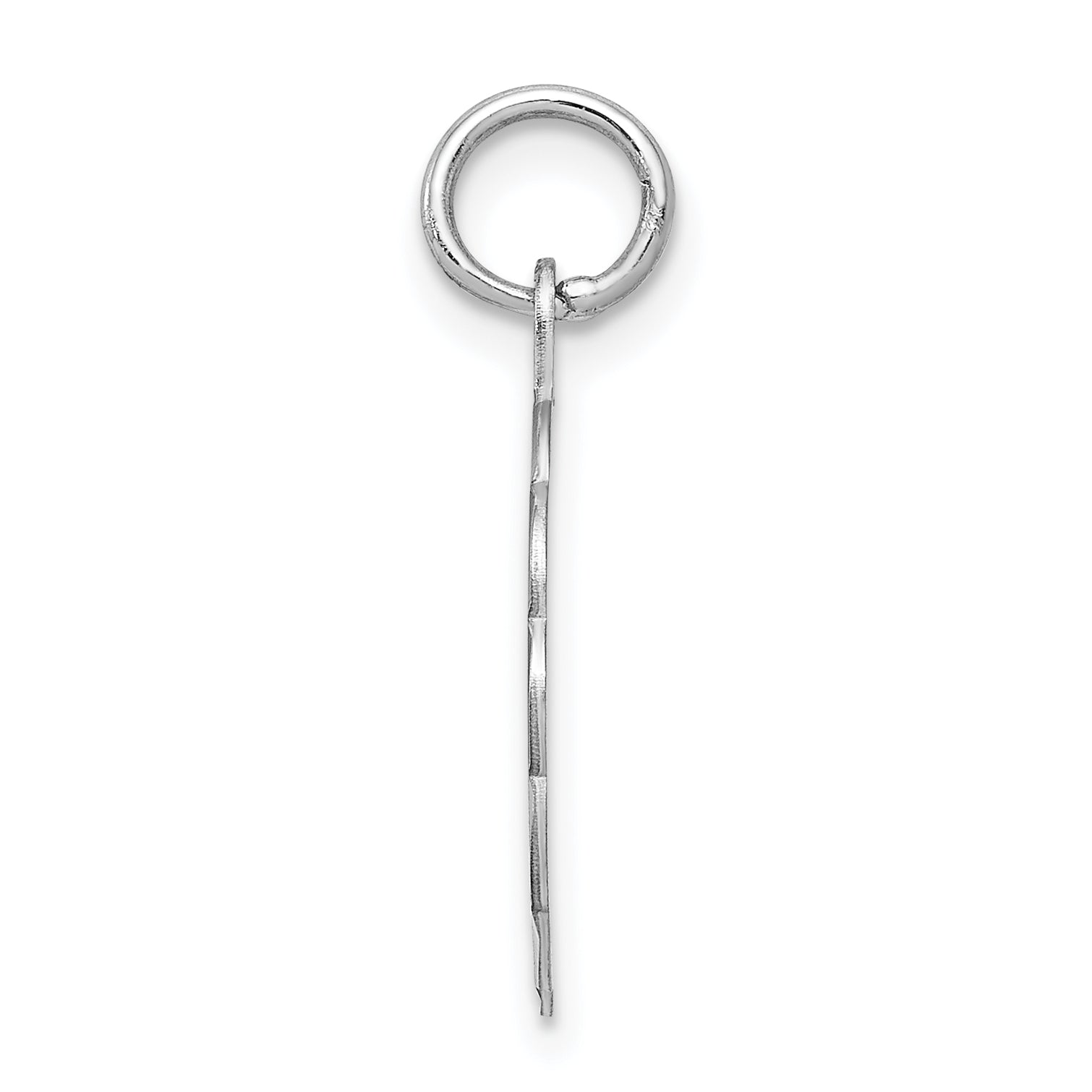 Sterling Silver 925 Brocaded A Initial Charm Rhodium-Plated Elegant Design Secondary image