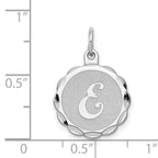 Sophia Jewelers Sterling Silver Rhodium-Plated Brocaded Initial E Pendant  Elegant and Tarnish-Resistant Keepsake